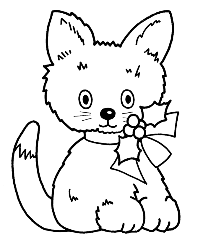 Christmas Animal coloring page