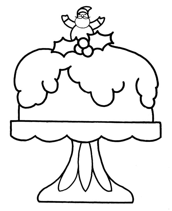 Christmas Cake coloring page