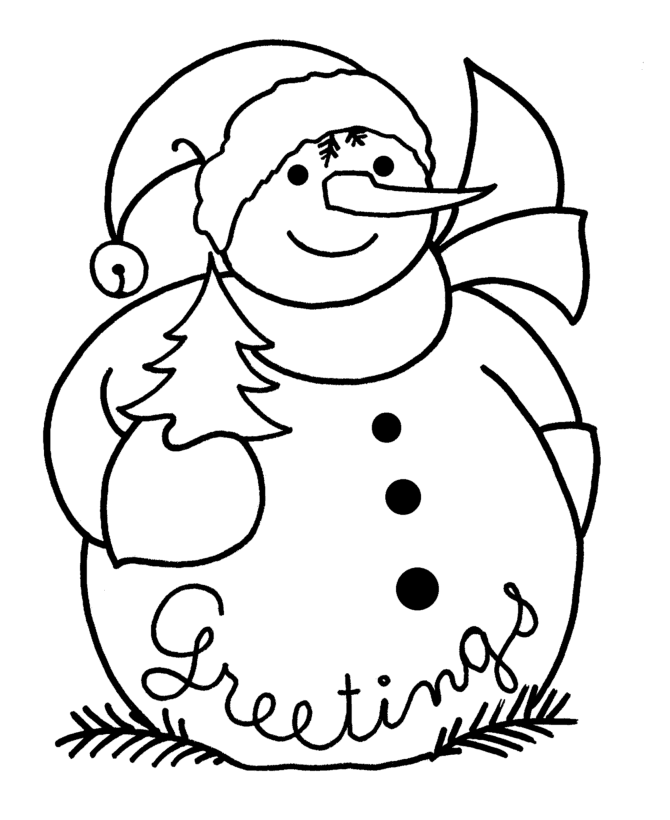 christmas clipart to colour - photo #9