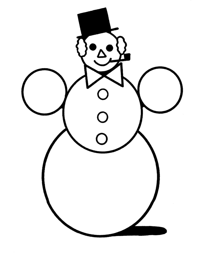 Christmas Snowman coloring page