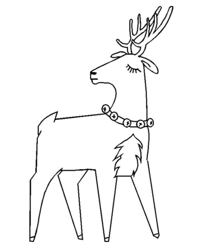 Christmas Raindeer coloring page