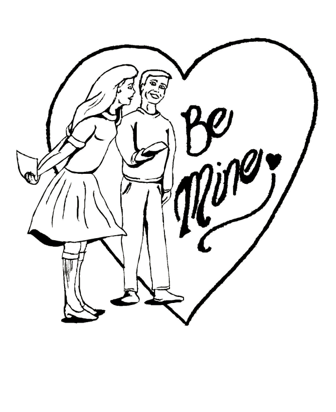 Valentine's Day coloring page