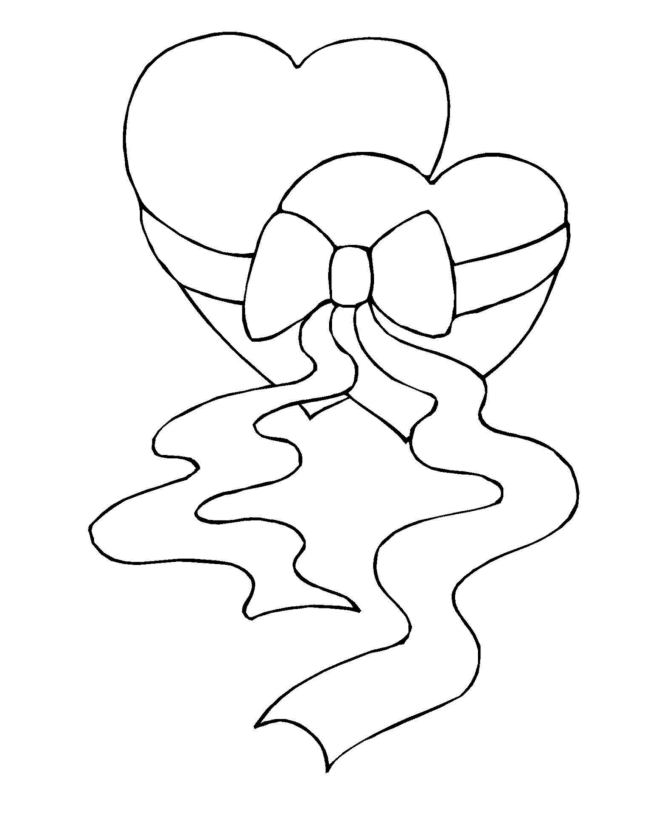 coloring pages of hearts with ribbons. Valentine#39;s Day coloring page