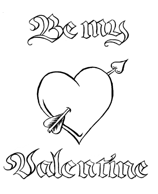 Valentine's Day coloring page