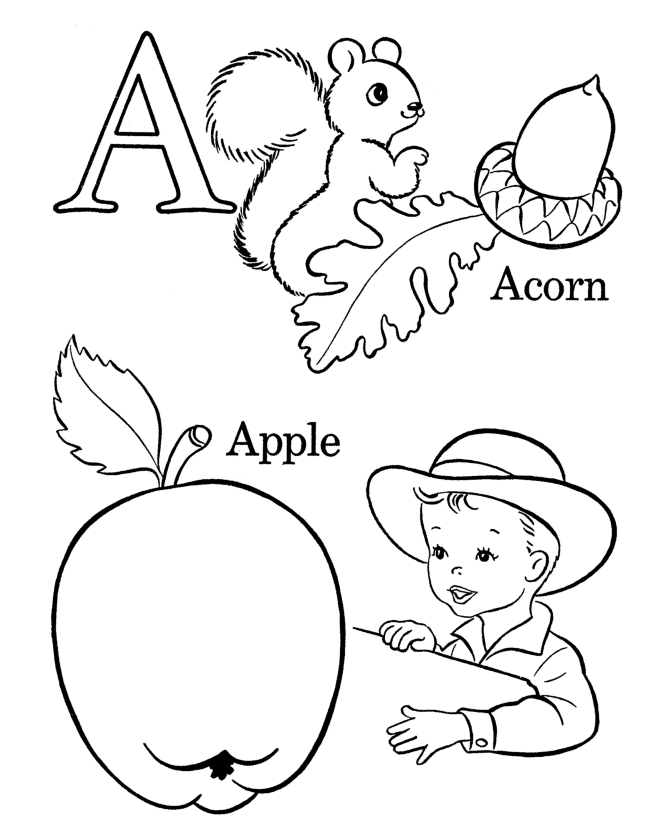abc 123 coloring pages preschool - photo #21