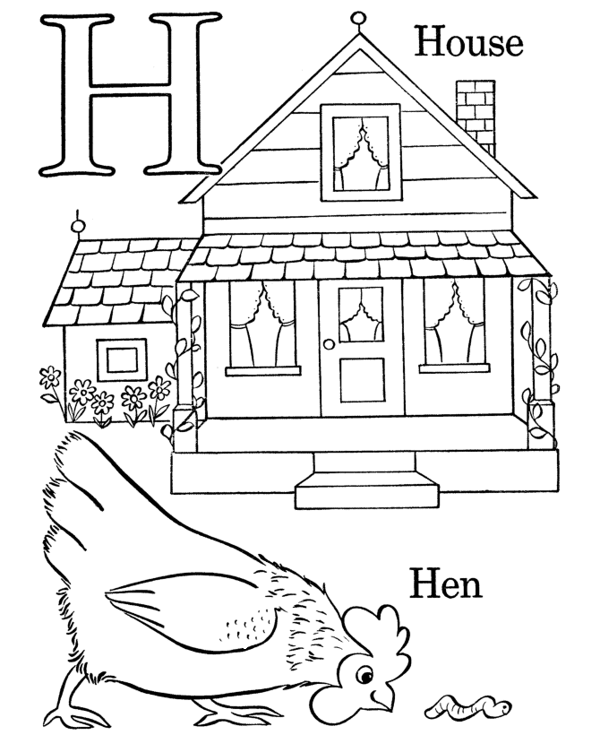letter i coloring pages. Objects Coloring Pages - H