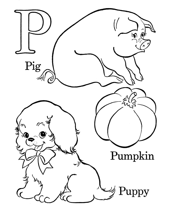 p coloring pages - photo #18