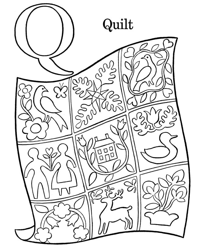 Learning Years: Coloring Pages - Letters & Objects Coloring Pages