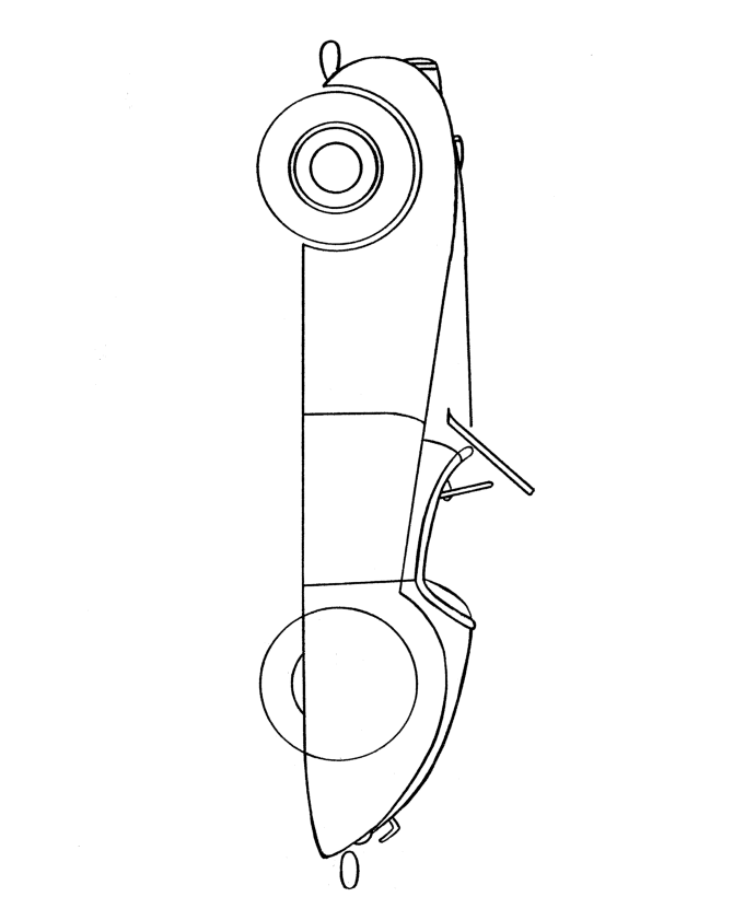 Cars and Vehicles Coloring Pages - Classic Roadster