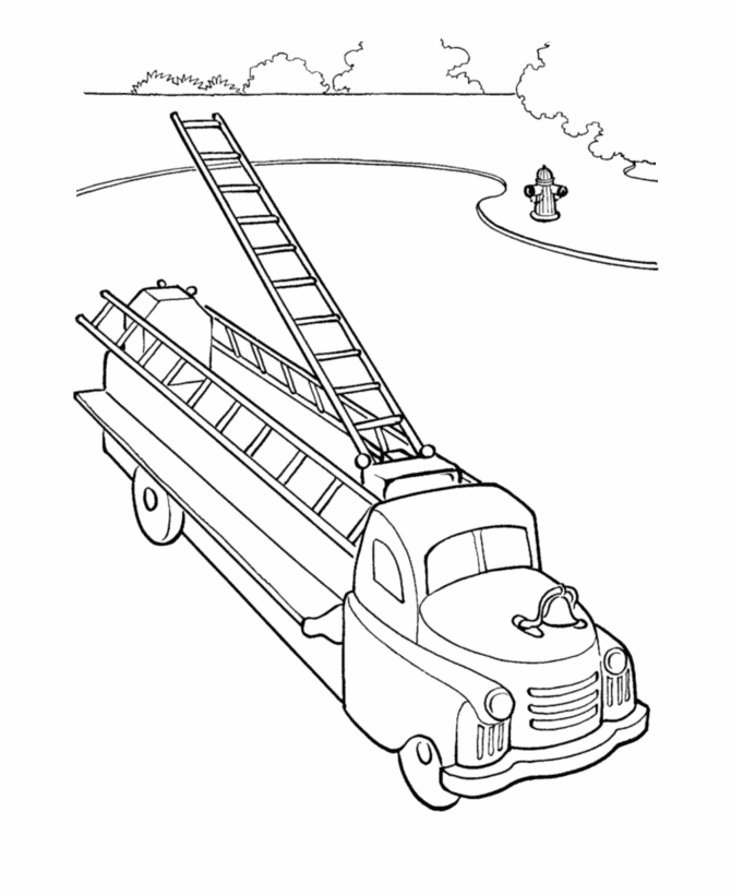 ladder truck coloring pages - photo #10