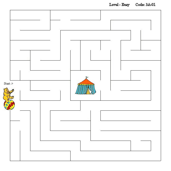 Simple Maze Activity Sheet 