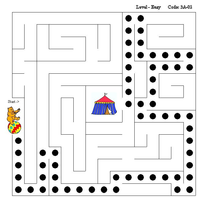 Simple Maze Activity Sheet 