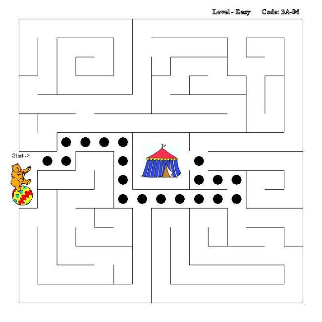 Simple Maze Activity Sheet 