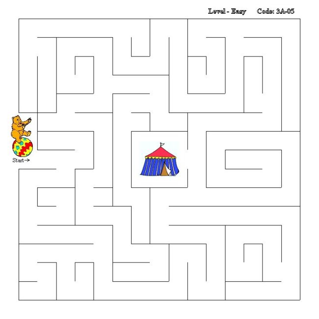 Simple Maze Activity Sheet 