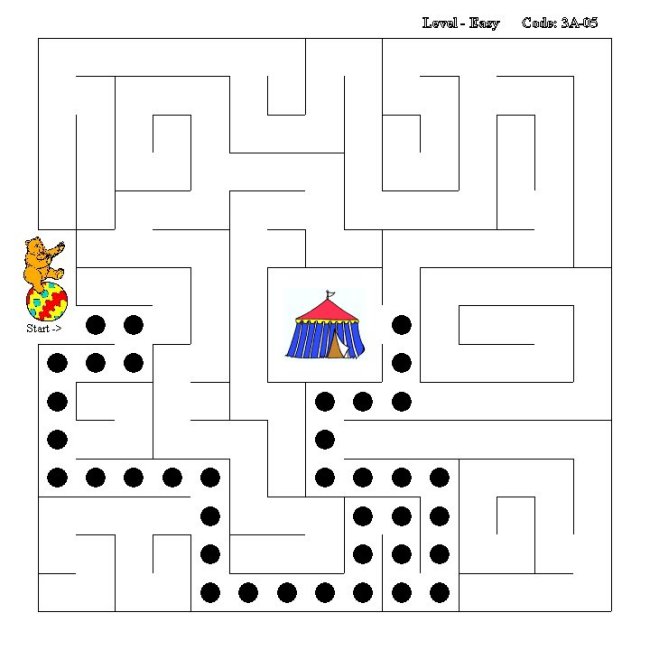 Simple Maze Activity Sheet 