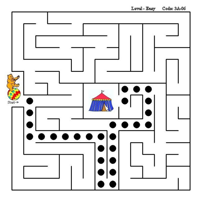 Simple Maze Activity Sheet 