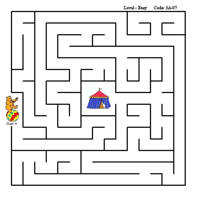 Simple Maze Activity Sheet 