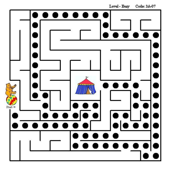 Simple Maze Activity Sheet 