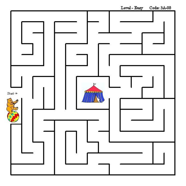 Simple Maze Activity Sheet 