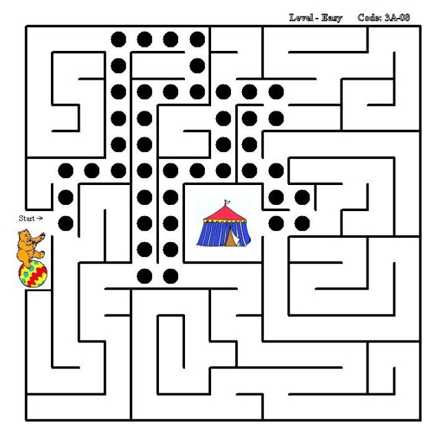 Simple Maze Activity Sheet 