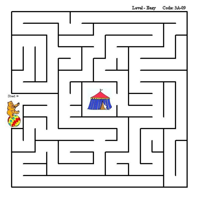 Simple Maze Activity Sheet 