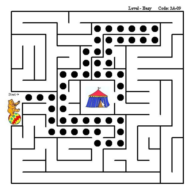 Simple Maze Activity Sheet 