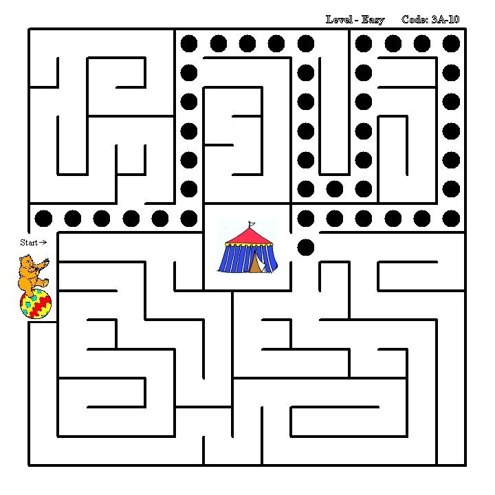 Simple Maze Activity Sheet 